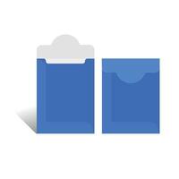 Envelope template, With 3D Box, Size 5 x 6.5 in, File vector