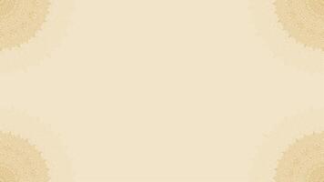 Looping Animation Of Simple Clean Intricate Mandala Blank Horizontal Background With Border Pattern Layout And Elegant Details in Gold video