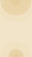 Looping Animation Of Simple Minimalist Luxurious Intricate Mandala Frame Blank Vertical Background in Subtle Soft Gold and Beige Tones video