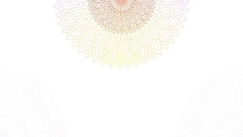 Simple Clean Relaxing Animation Mandala Pattern Horizontal Background with Subtle Gradient In White video