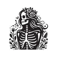 Skeleton Silhouette Vectors for Bone Structure Illustrations