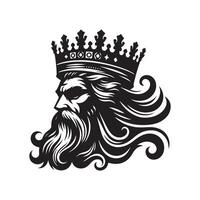 King Bearded Silhouette Vectors for Marketing and Promotion