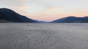 Stunning Autumn View of Fjords and Calm Bay in Norway Scenic Landscape video