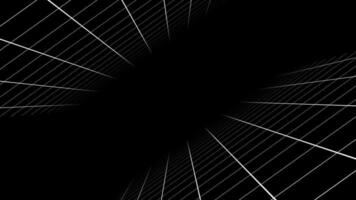Abstract black and white grid line looping background video