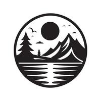 Scenic Sunset Mountain Adventure Vectors for Graphic Designers
