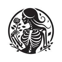 Skeleton Silhouette Vectors Art for Spooky Design Projects