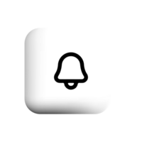 button with a bell icon on it png
