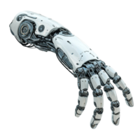 Robotic Hand with Open Fingers on Transparent Background png
