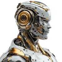 Futuristic Robot Side View on Transparent Background png