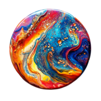 Multicolor Swirl Sphere on Transparent Background png