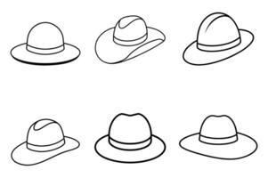 Hats in Various Styles vector