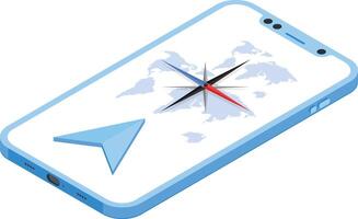 Mobile Compass App Concept vector