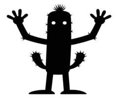 A cactus with hands up in the air vector