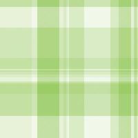 Quilted pattern check fabric, scratched tartan seamless . Contour plaid textile texture background in light and green colors. vector