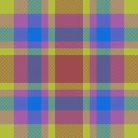 Cover background seamless plaid, international check textile pattern. Wrapping fabric texture tartan in lime and purple colors. vector