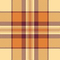 Warm autumnal plaid pattern in orange and brown hues. Perfect for fall-themed designs, textile prints, website backgrounds, and more. Creates a cozy and inviting aesthetic. vector