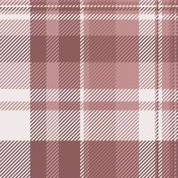 Neat check fabric , apparel tartan plaid texture. Loft textile background pattern seamless in red and rosy brown colors. vector