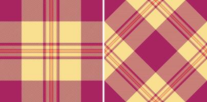 Plaid tartan texture of fabric textile with a pattern seamless check background. Set in gold colors. Elegant tablecloths for special occasions. vector
