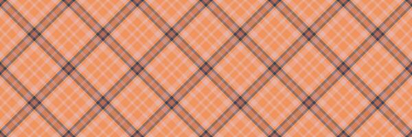 Seamless peach and brown diagonal plaid pattern. Perfect for textile design, website backgrounds, or packaging. Subtle texture adds visual interest. vector