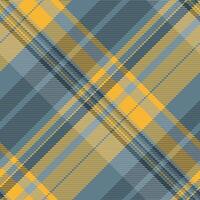 Valentines day seamless tartan, velvet textile background check. Diverse fabric texture plaid pattern in cyan and amber colors. vector