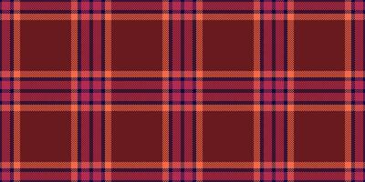 Repeating tartan fabric textile, setting seamless plaid . Baby texture pattern check background in red and dark colors. vector
