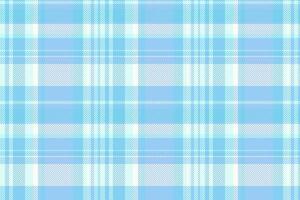 Decorate texture tartan seamless, worn background fabric pattern. Contemporary check textile plaid in cyan and snow colors. vector