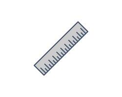 Simple, clean ruler icon. Perfect for websites, apps, or educational materials needing a measurement graphic. Versatile design, easily adaptable to various styles. Download now vector