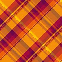 Famous check background seamless, attire textile fabric pattern. African plaid tartan texture in bright and golden poppy colors. vector