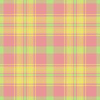 Glen pattern plaid fabric, line seamless texture. Popular textile tartan check background in red and yellow colors. vector