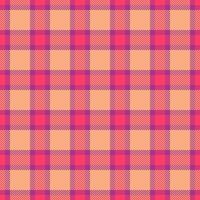 Vibrant coral and peach plaid pattern. Perfect for textile design, fashion, websites, or branding. Seamless repeat texture with diagonal stripes adds visual interest. vector
