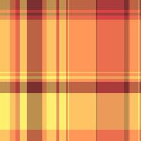 Britain texture pattern tartan, package plaid textile. Group check background seamless fabric in orange and amber colors. vector