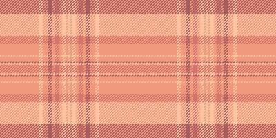 Rough check tartan pattern, ornate seamless fabric. Arabic plaid textile texture background in red and orange colors. vector