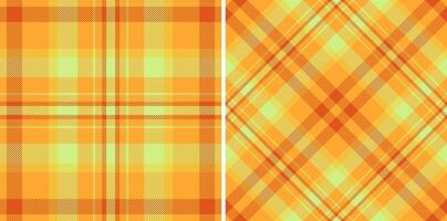 Background plaid textile of check fabric tartan with a texture pattern seamless. Set in fall colors for valentines day outfit inspiration. vector