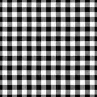 Rich plaid tartan, other fabric textile background. Ornate pattern seamless texture check in black and white colors. vector