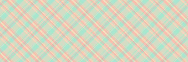 Damask plaid pattern, wear tartan fabric seamless. Canvas textile texture background check in light and red colors. vector