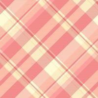 Adorable fabric seamless, layout check background tartan. Tattersall texture plaid textile pattern in red and navajo white colors. vector