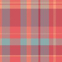 Tradition pattern background check, 20s tartan textile plaid. Unique texture seamless fabric in red and pastel colors. vector