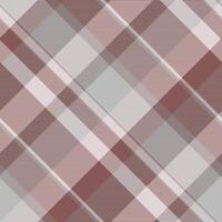 Elegant diagonal plaid pattern in soft muted tones of pink, gray, and maroon. Perfect for textile design, apparel, website backgrounds, or packaging. Subtle texture adds visual interest. vector