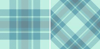 Stylish teal and mint green plaid patterns. Perfect for textile design, apparel, web backgrounds, or stationery. vector