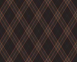 Stylish dark gray and burnt orange diagonal plaid pattern. Perfect for textile designs, website backgrounds, or Halloween projects. Offers a sophisticated and modern aesthetic. vector