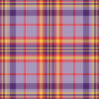 Father fabric plaid pattern, gift paper tartan seamless texture. Customer textile check background in pastel and violet colors. vector
