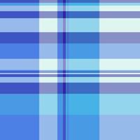 Checkered seamless plaid background, smooth textile tartan check. Grid texture pattern fabric in blue and cyan colors. vector