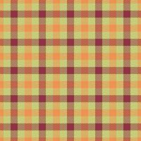 Choose texture tartan plaid, anniversary seamless fabric background. Carpet check pattern textile in lime and orange colors. vector
