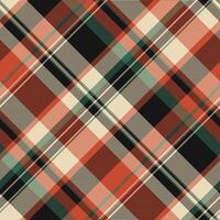 Stylish diagonal plaid pattern in warm autumnal tones. Perfect for textile design, fashion, or website backgrounds. Vibrant colors and sharp lines create a modern yet classic feel. vector
