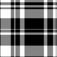 Fibrous pattern seamless plaid, folklore check background textile. Hanukkah tartan fabric texture in black and white colors. vector