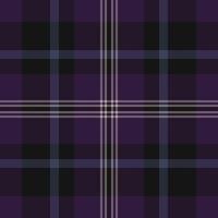 Elegant purple and black plaid pattern. Perfect for textile design, fashion, website backgrounds, or any project needing a sophisticated, textured look. Seamless repeat for easy application. vector