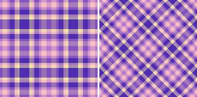 Background pattern of texture textile seamless with a check tartan fabric plaid. Set in wedding colors for wide grid patterns in modern fashion. vector