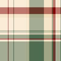 Elegant muted plaid pattern in soft greens, creams, and reds. Ideal for textile design, fashion, websites, or packaging. Adds a touch of sophisticated rustic charm. vector