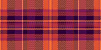 New york plaid seamless fabric, rest textile pattern tartan. Tile check background texture in orange and dark colors. vector