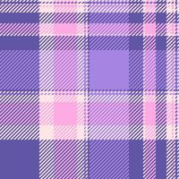 Isolation fabric background textile, curved pattern texture . Beautiful check plaid tartan seamless in indigo and misty rose colors. vector
